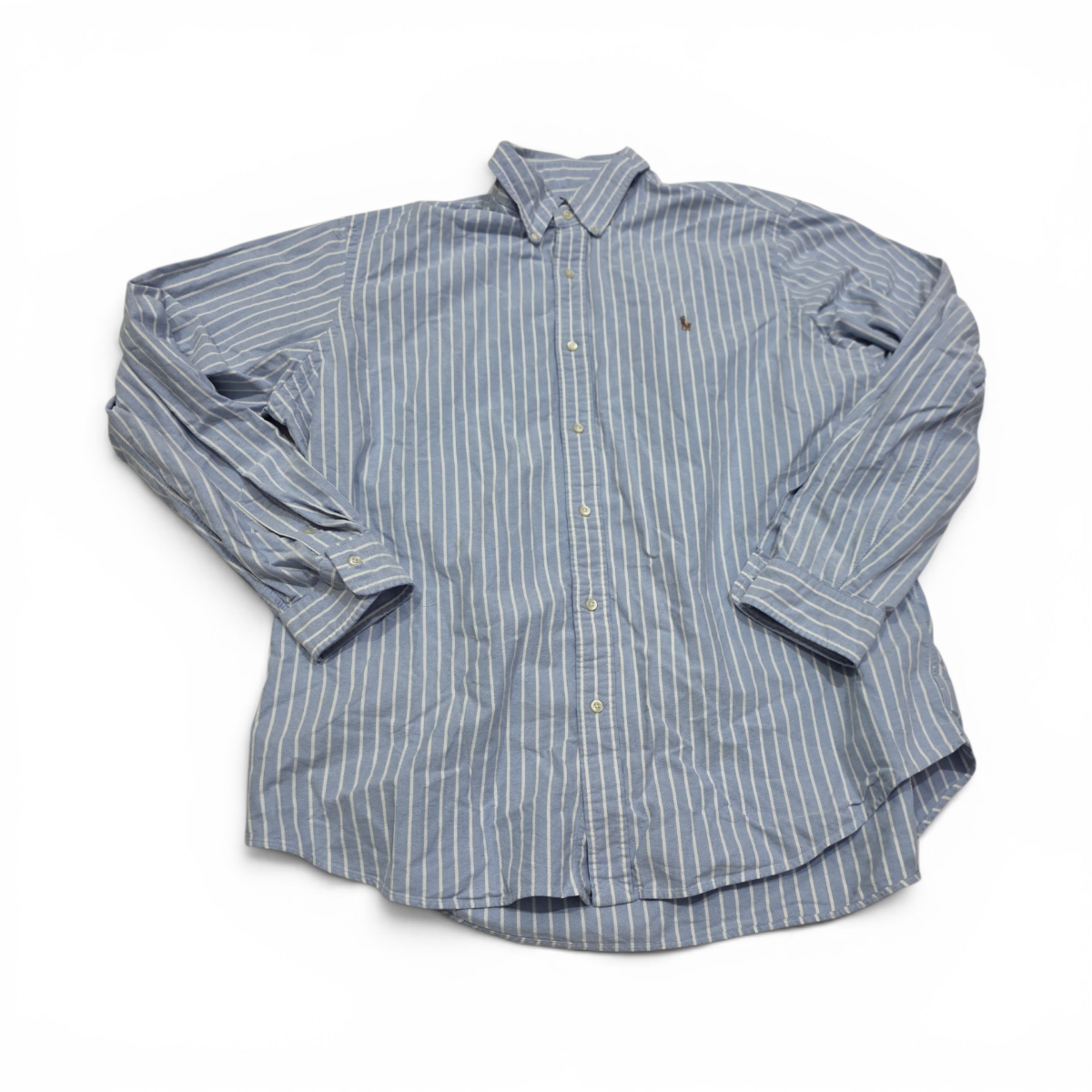 Camisa Ralph Lauren 2xl Azul Claro Lineas Pony Colores