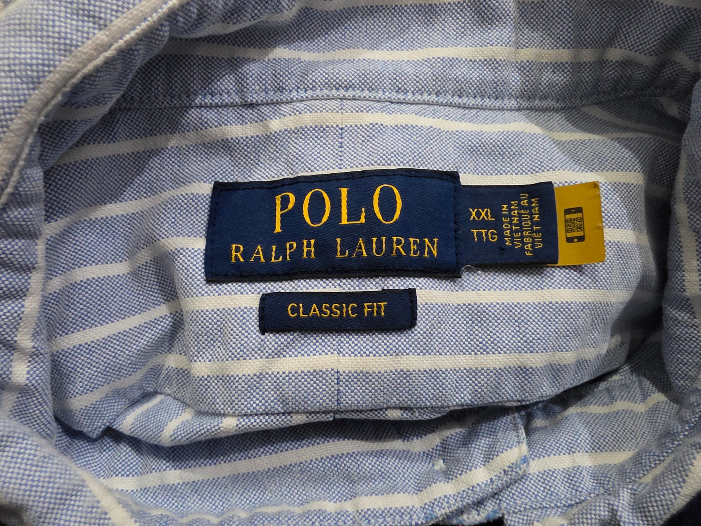 Camisa Ralph Lauren 2xl Azul Claro Lineas Pony Colores