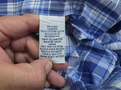 Camisa Ralph Lauren 2x Big Cuadro Azul Y Blanco