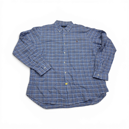 Camisa Ralph Lauren 2xl Cuadro Azul Pony Colores