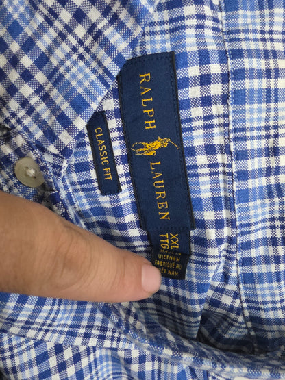 Camisa Ralph Lauren 2xl Cuadro Azul Pony Colores