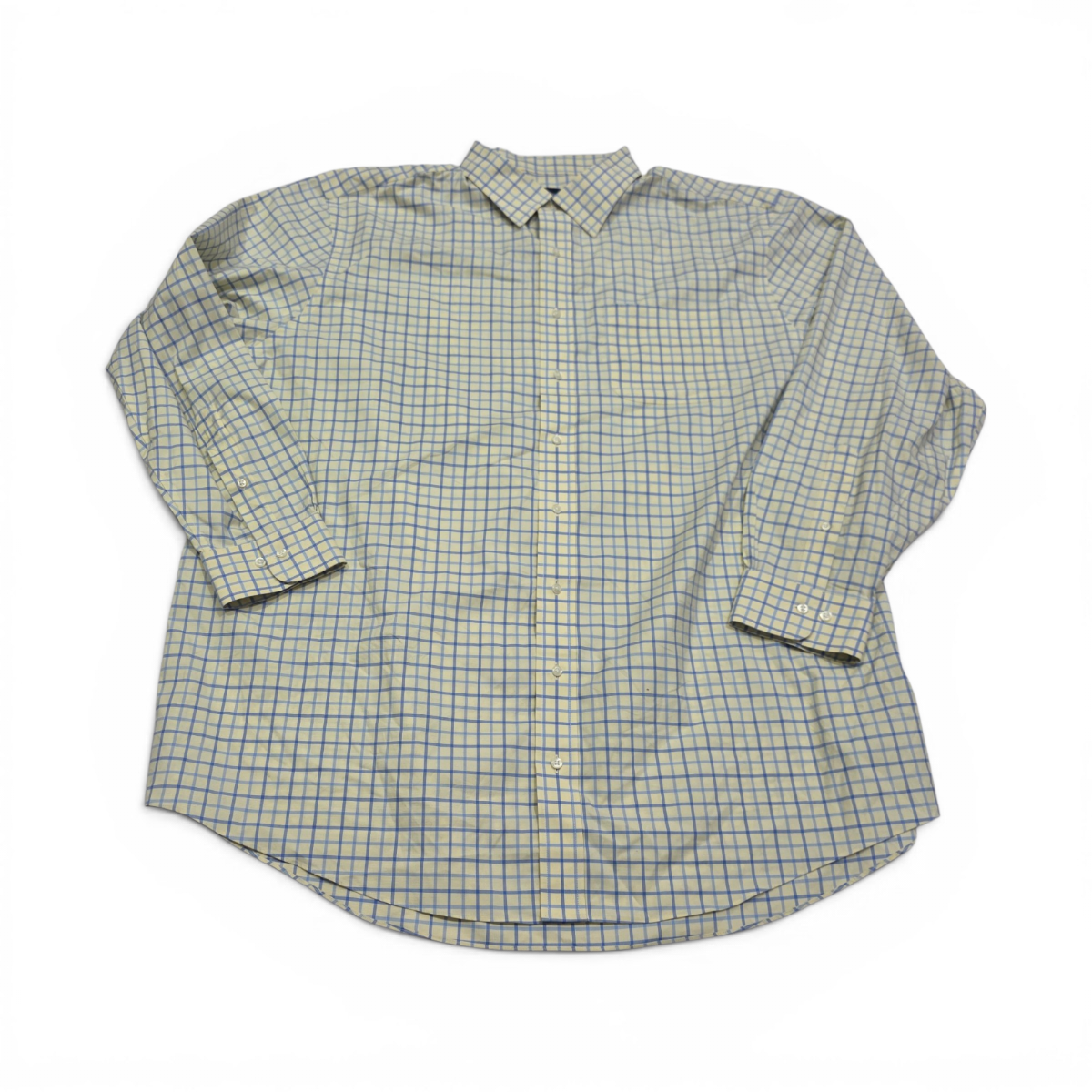 Camisa Brooks Brothers 3xl Cuadro Amarillo Y Azul
