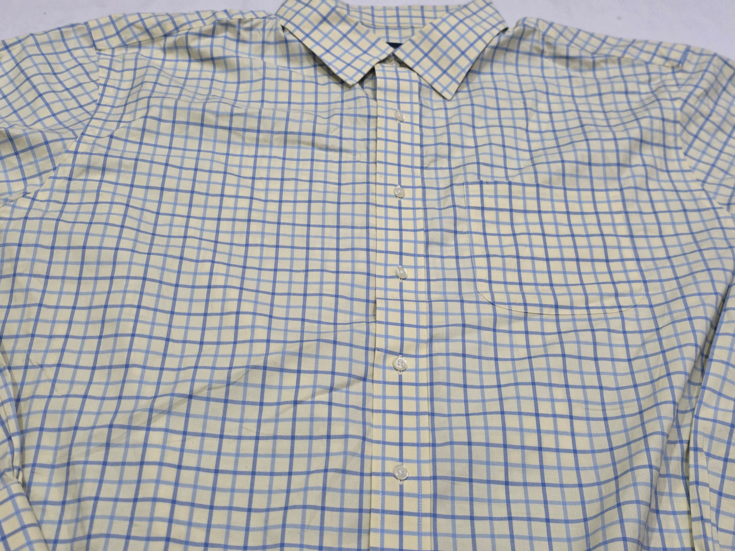 Camisa Brooks Brothers 3xl Cuadro Amarillo Y Azul