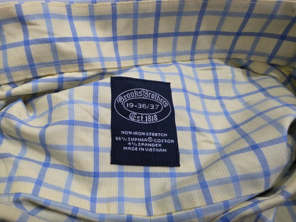 Camisa Brooks Brothers 3xl Cuadro Amarillo Y Azul