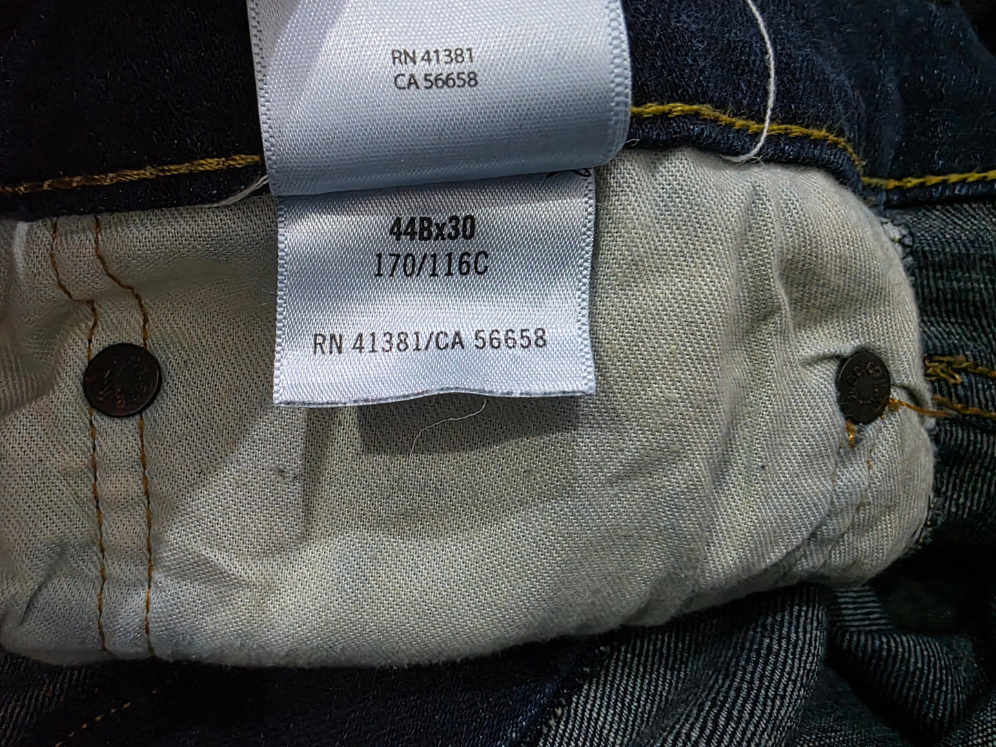 Pantalon Recto Ralph Lauren 44bx30 Azul Marino