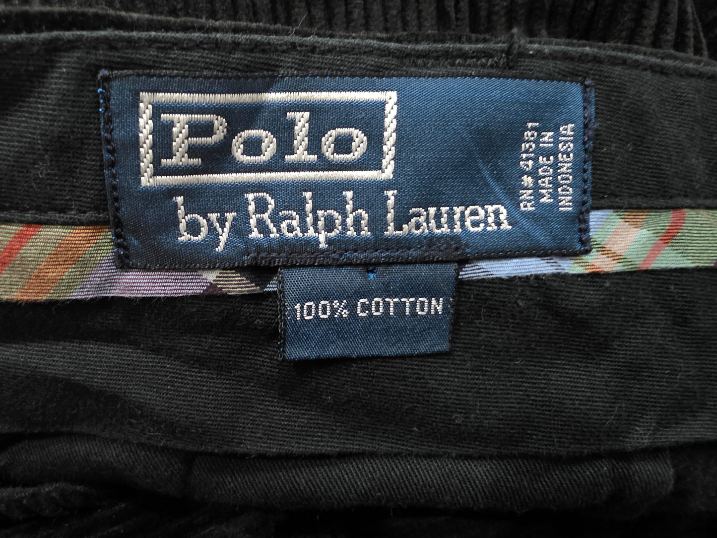 Pantalon Recto Pana Ralph Lauren 40 X30 Negro