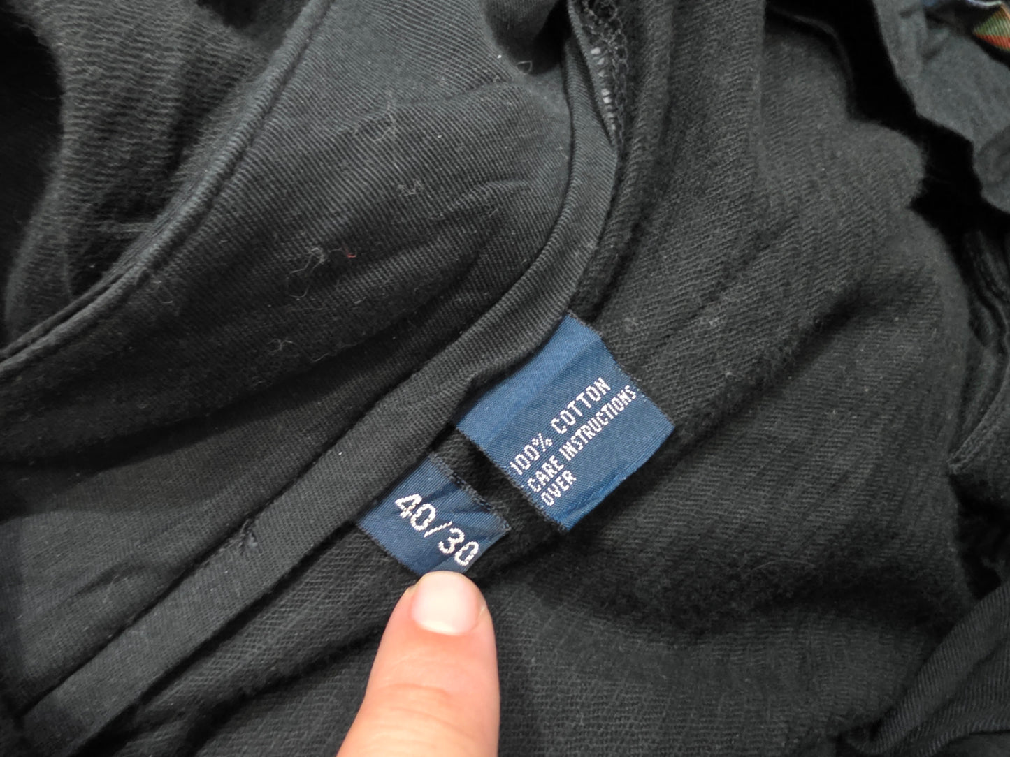 Pantalon Recto Pana Ralph Lauren 40 X30 Negro