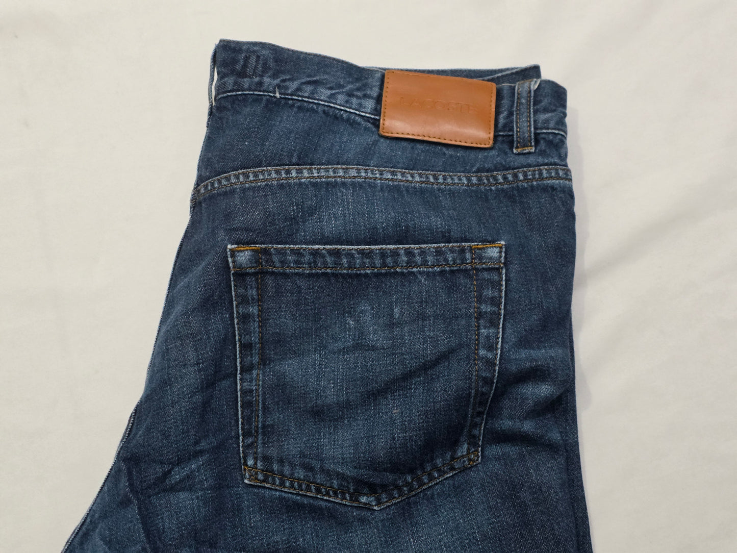 Pantalon Recto Lacoste 38x34 Azul