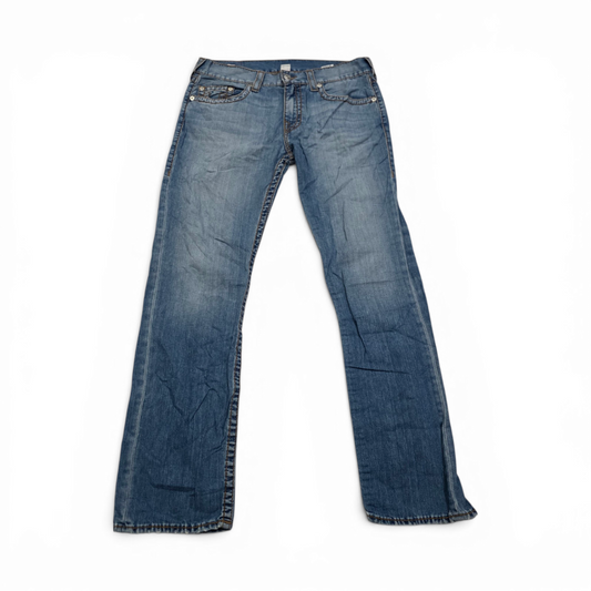 Pantalon True Religion Ricky Relaxed Straight 34 Azul Claro
