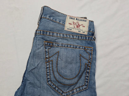 Pantalon True Religion Ricky Relaxed Straight 34 Azul Claro