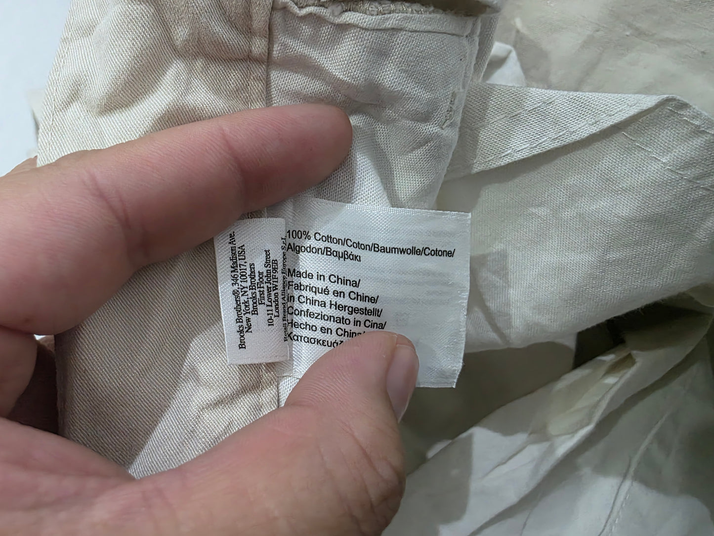 Pantalon Relaxed Brooks Brothers 30x30 Beige