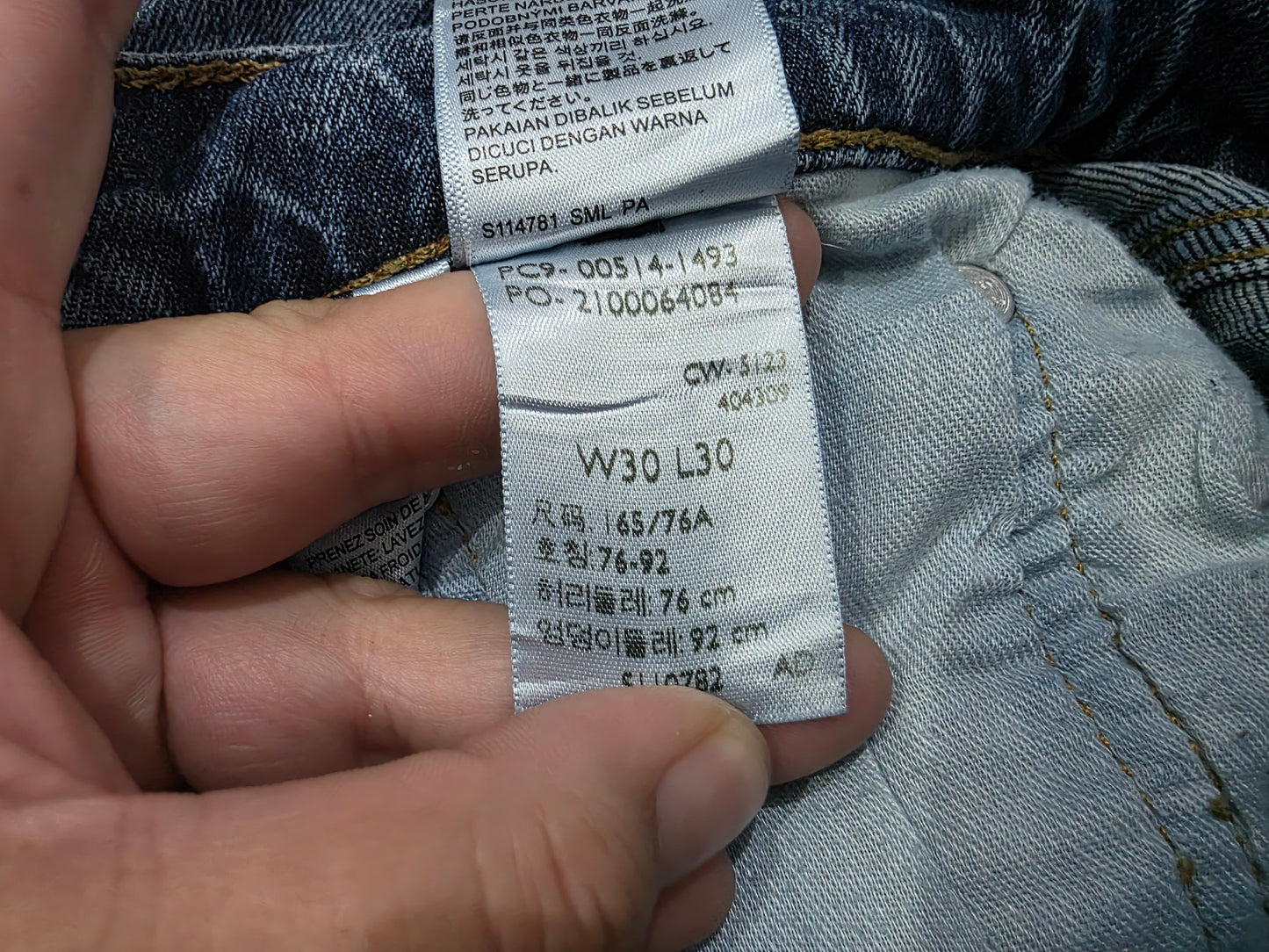 Pantalon Recto Levis 514 30x30 Azul