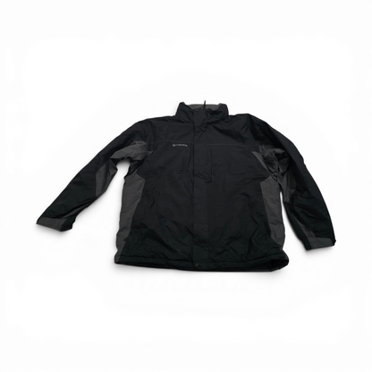 Chamarra Columbia 2xl Negro Gris Resistente Al Agua