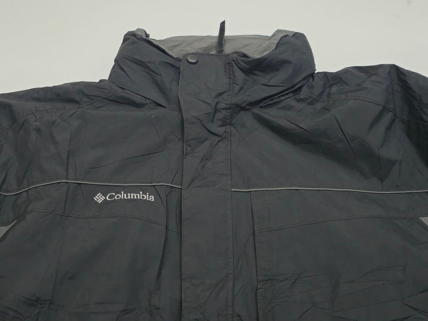 Chamarra Columbia 2xl Negro Gris Resistente Al Agua