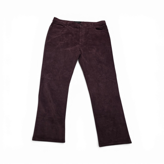 Pantalon Recto Pana Zegna 38 Vino