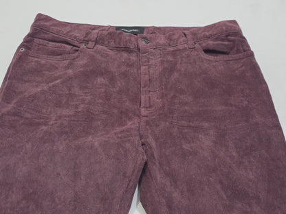 Pantalon Recto Pana Zegna 38 Vino