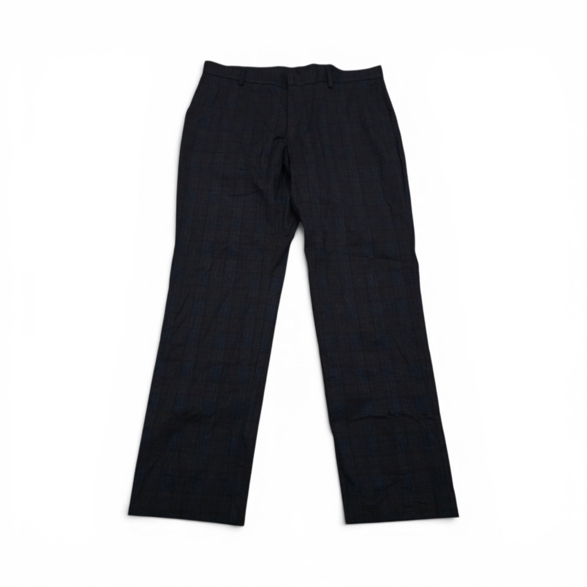 Pantalon Tommy Hilfiger 34x30 Recto Cuadro Azul Y Cafe