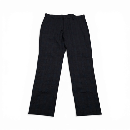 Pantalon Tommy Hilfiger 34x30 Recto Cuadro Azul Y Cafe