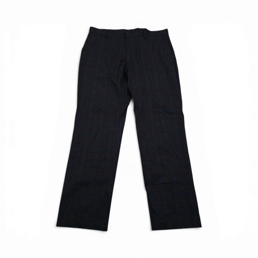 Pantalon Tommy Hilfiger 34x30 Recto Cuadro Azul Y Cafe