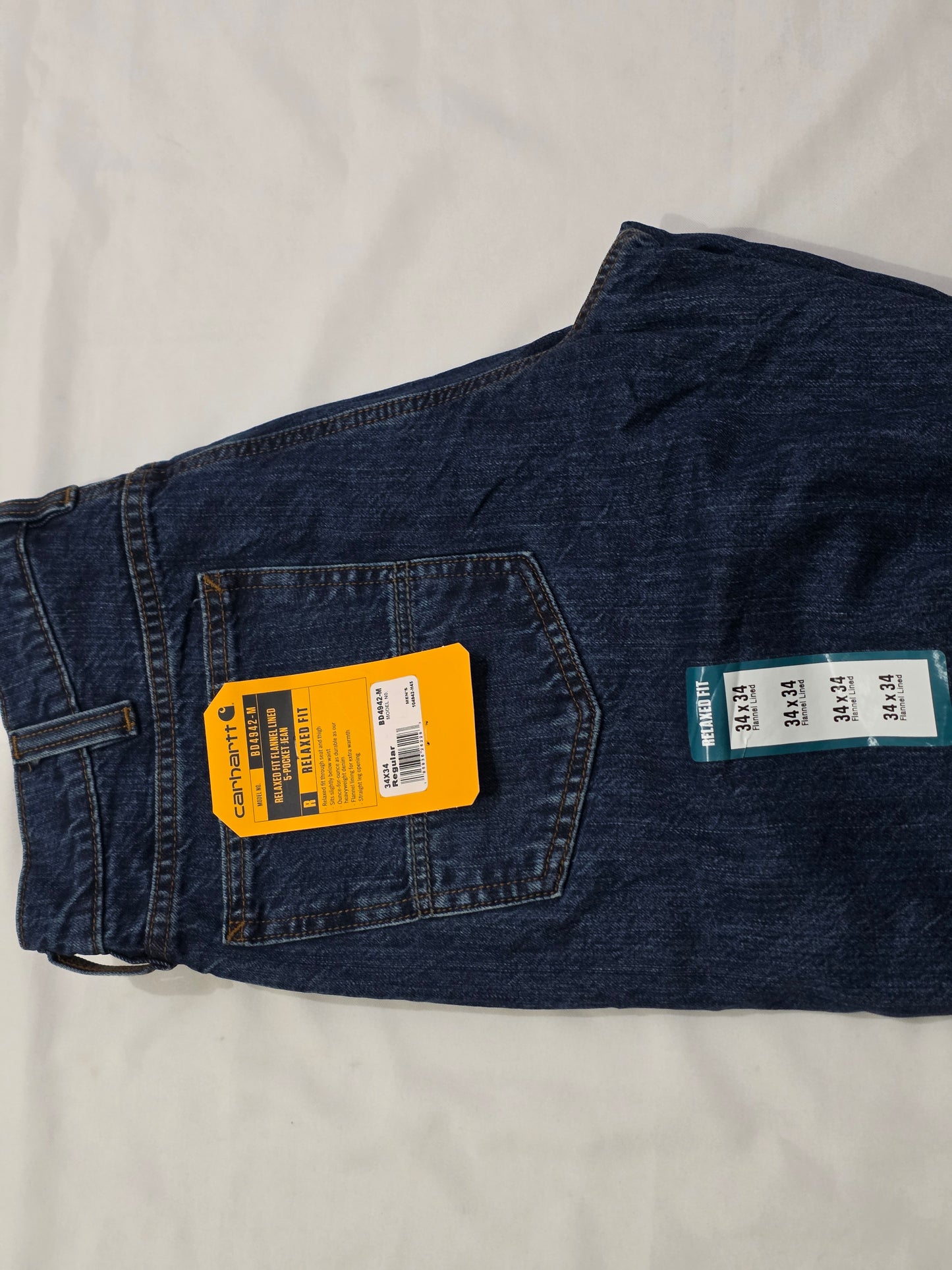Pantalon Carhartt Relaxed Fit 34x34 Azul Forro Interno