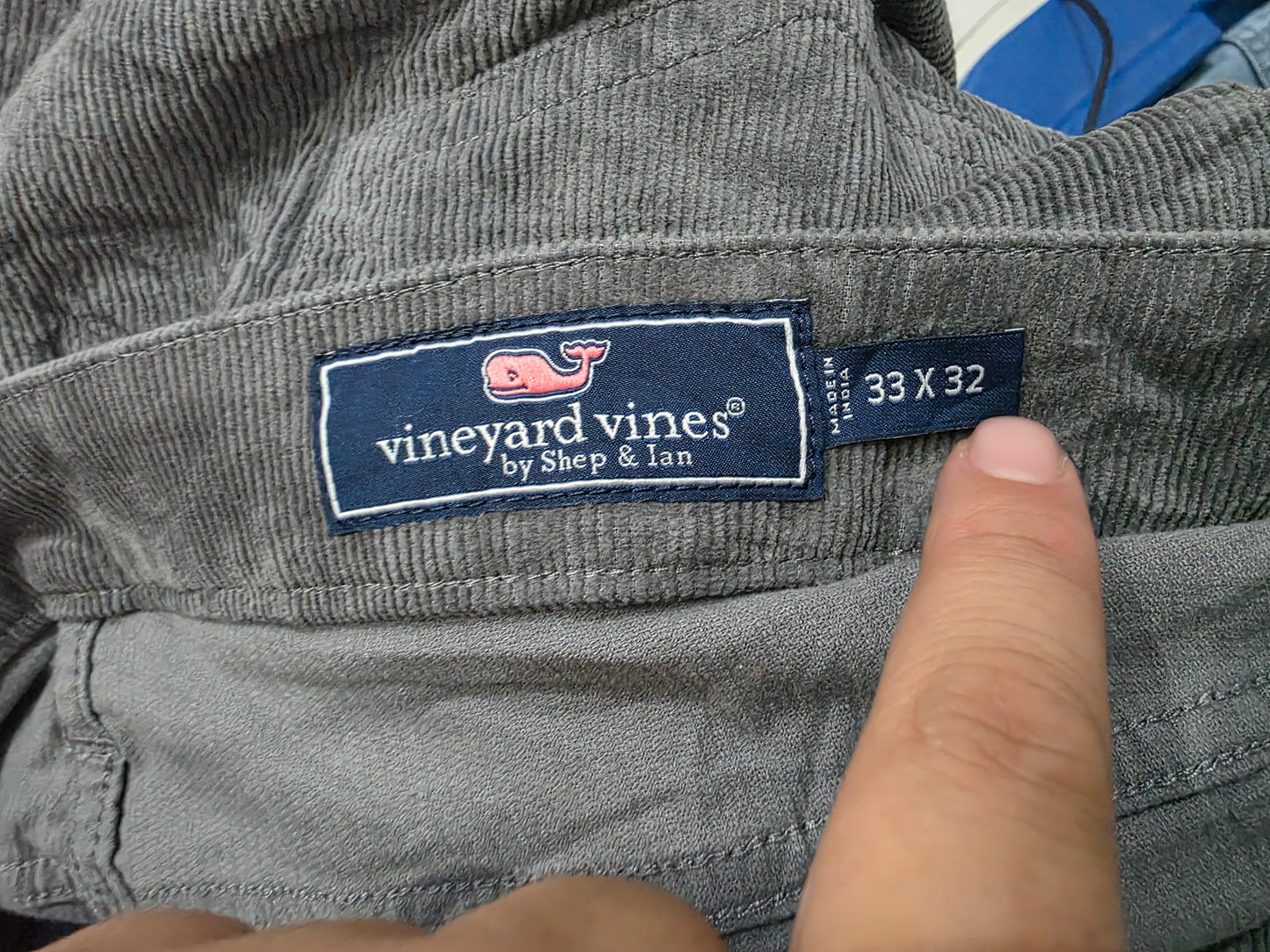 Pantalon Recto Pana Vineyard Vines 33x32 Gris