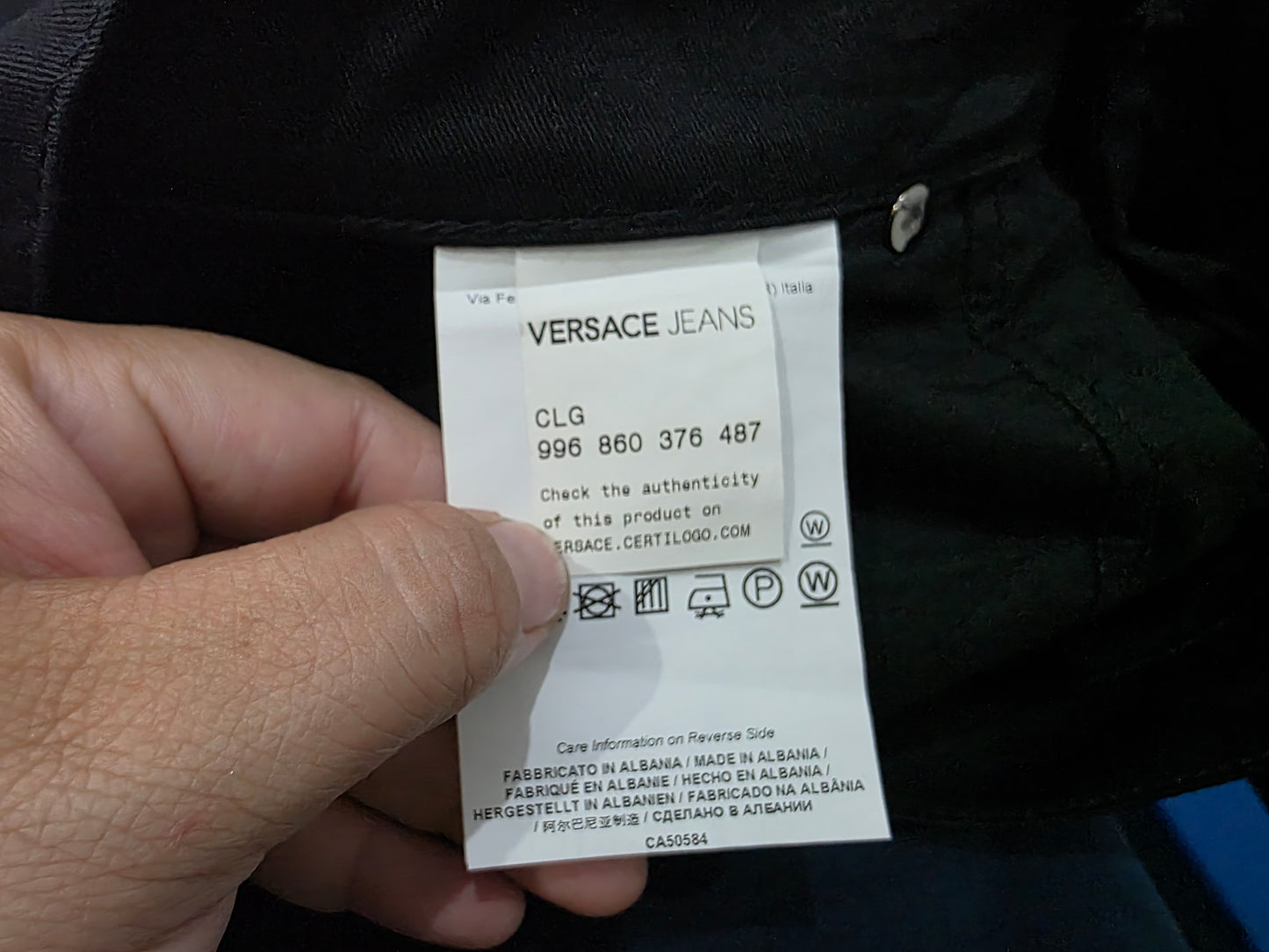 Pantalon Recto Versace 30 Negro