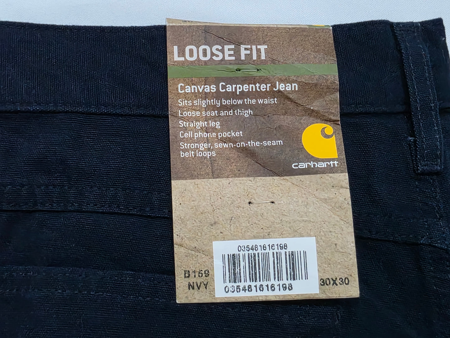 Pantalon Carhartt 30x30 Loose Fit Carpintero Azul