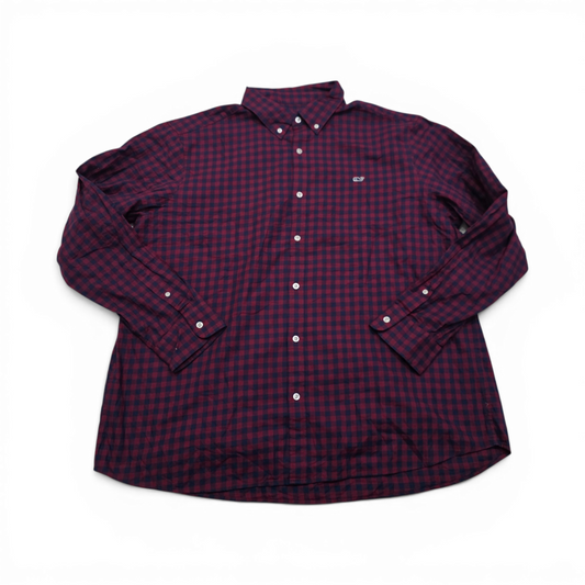 Camisa Classic Fit Vineyard Vines 2xl Cuadro Vino Y Azul