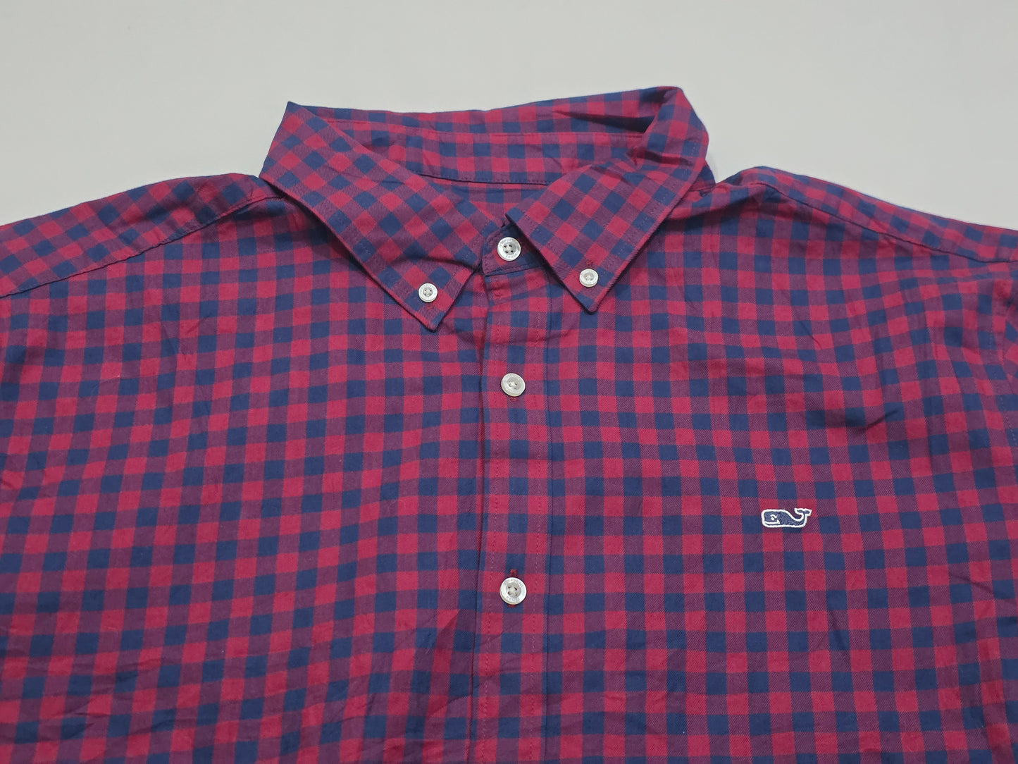 Camisa Classic Fit Vineyard Vines 2xl Cuadro Vino Y Azul