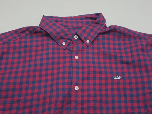 Camisa Classic Fit Vineyard Vines 2xl Cuadro Vino Y Azul