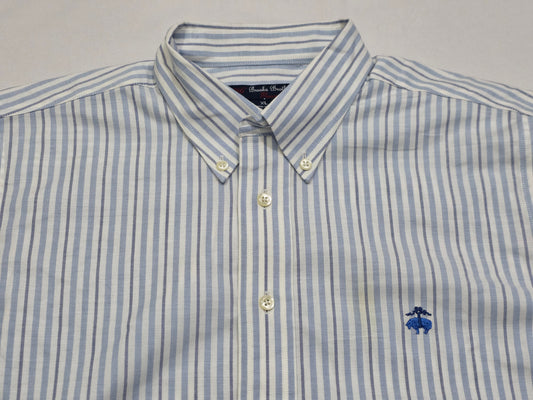 Camisa Brooks Brothers Adolescente Xl Azul Lineas