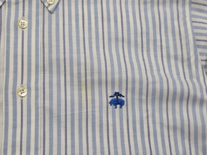 Camisa Brooks Brothers Adolescente Xl Azul Lineas