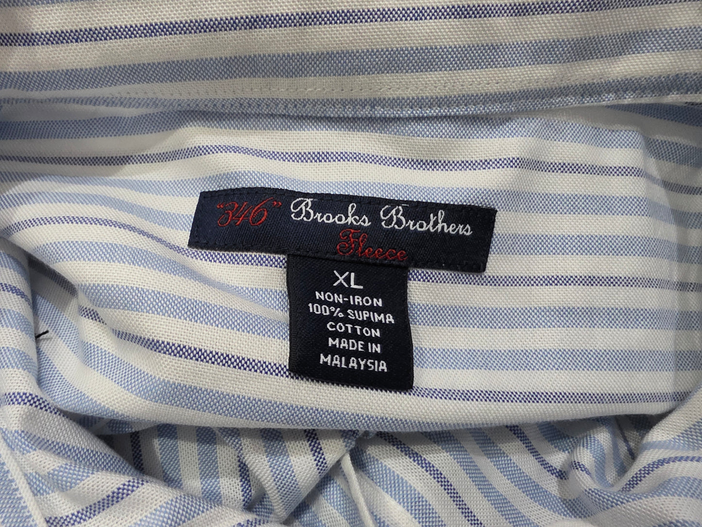 Camisa Brooks Brothers Adolescente Xl Azul Lineas
