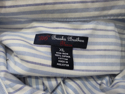 Camisa Brooks Brothers Adolescente Xl Azul Lineas
