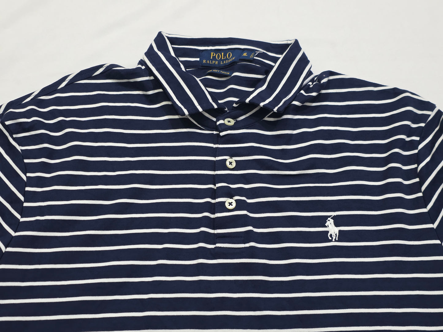 Playera Polo Ralph Lauren Xgrande Xl Azul Lineas