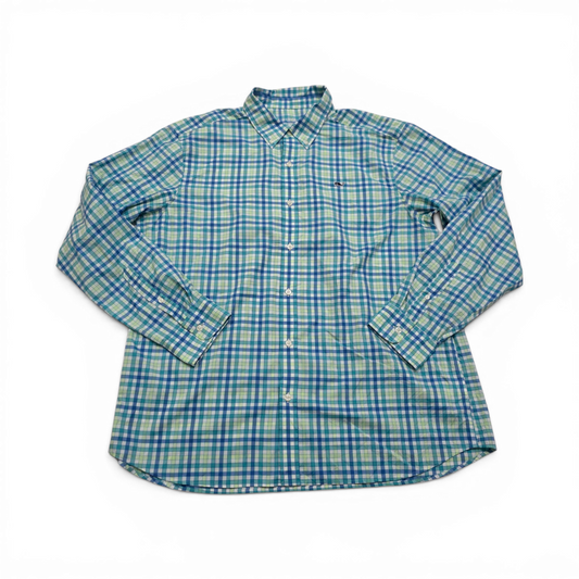 Camisa Vineyard Vines Xgrande Xl Cuadro Azul Y Verde