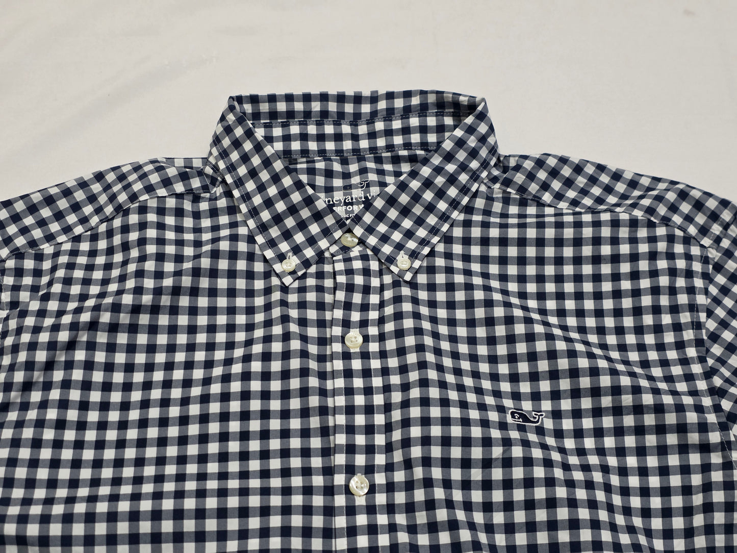 Camisa Vineyard Vines Xgrande Xl Cuadro Azul Y Blanco