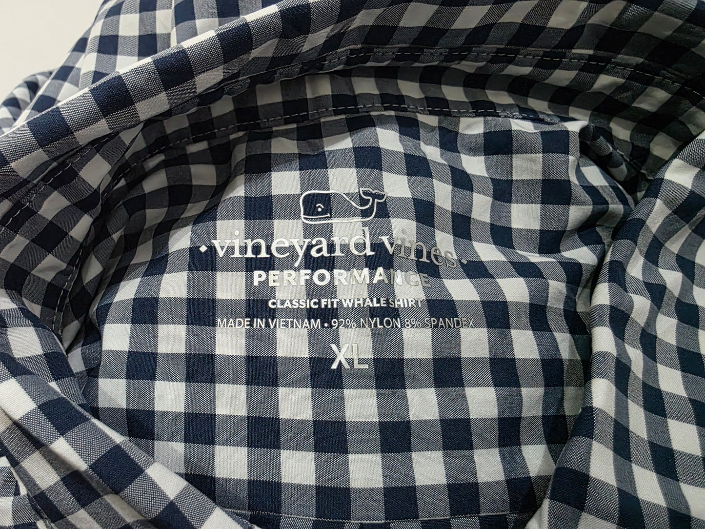 Camisa Vineyard Vines Xgrande Xl Cuadro Azul Y Blanco