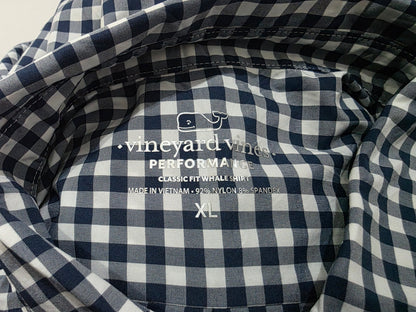 Camisa Vineyard Vines Xgrande Xl Cuadro Azul Y Blanco