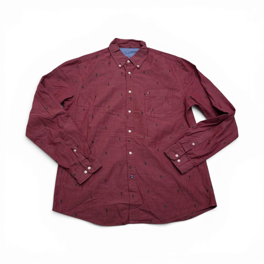 Camisa Tommy Hilfiger Grande L Rojo Oscuro