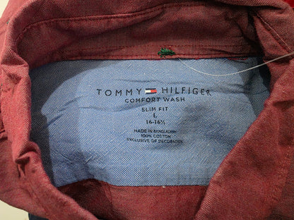 Camisa Tommy Hilfiger Grande L Rojo Oscuro