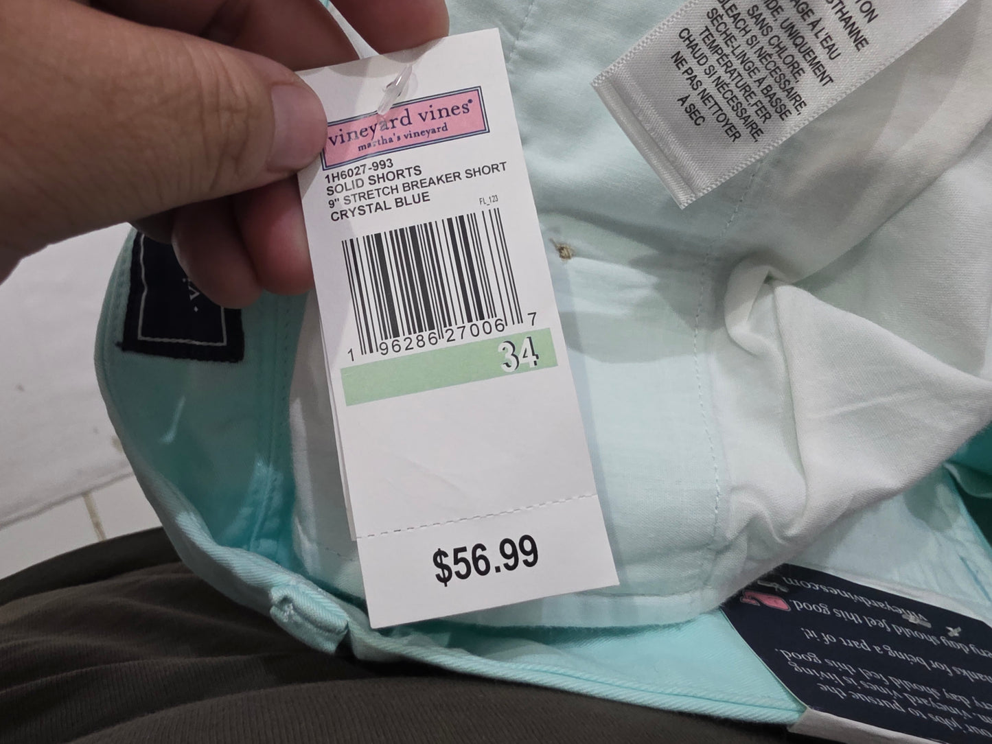 Bermuda Vineyard Vines Talla 34 Azul Claro