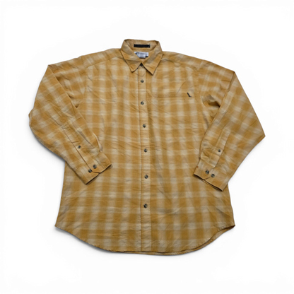 Camisa Columbia Mediana M Cuadro Naranja