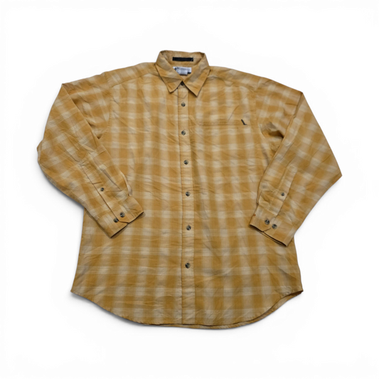 Camisa Columbia Mediana M Cuadro Naranja