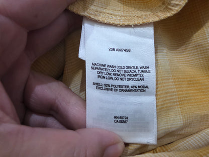 Camisa Columbia Mediana M Cuadro Naranja