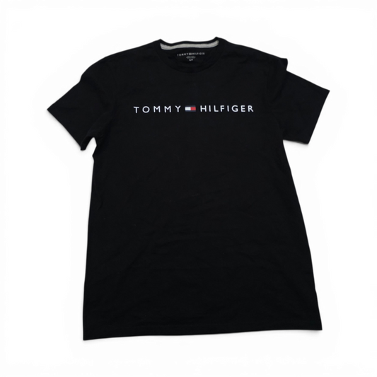 Playera Tommy Hilfiger Chico S Negro Letras