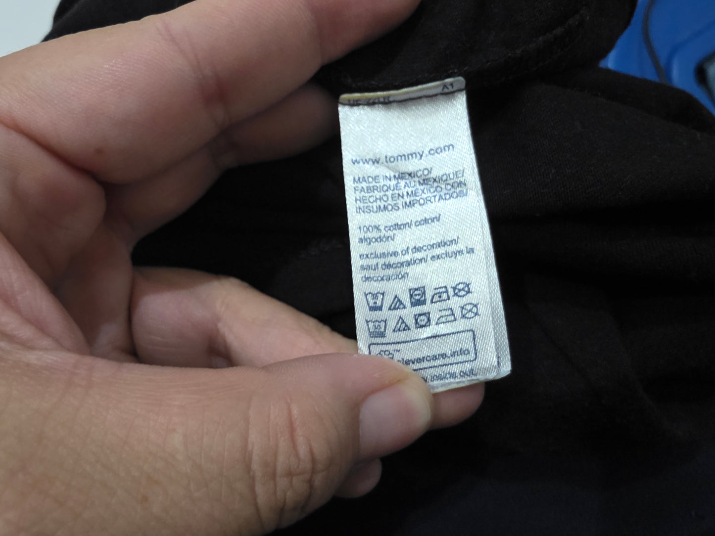 Playera Tommy Hilfiger Chico S Negro Letras