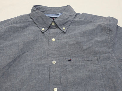 Camisa Tommy Hilfiger Chico S Azul Grisaceo Manga Corta