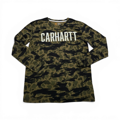 Playera Carhartt Mujer Grande L Camoflaje ,amga Larga