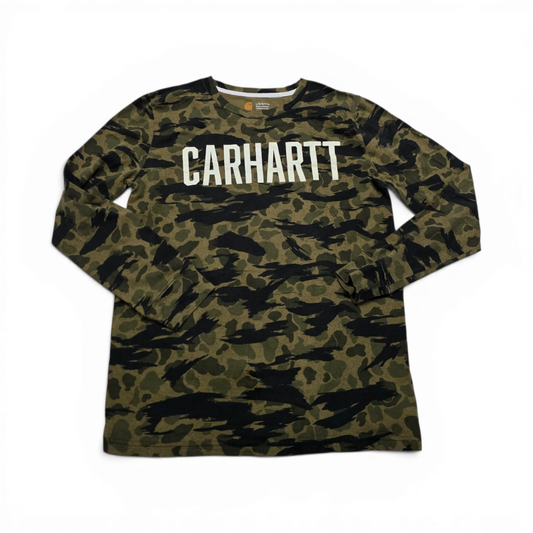 Playera Carhartt Mujer Grande L Camoflaje ,amga Larga